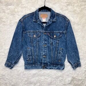 Vtg 80s Levi'sType lll Denim Jacket Women's M Dark Blue Acid Wash 57508-1109